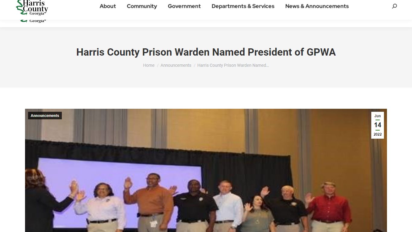 Harris County Prison Warden Named President of GPWA
