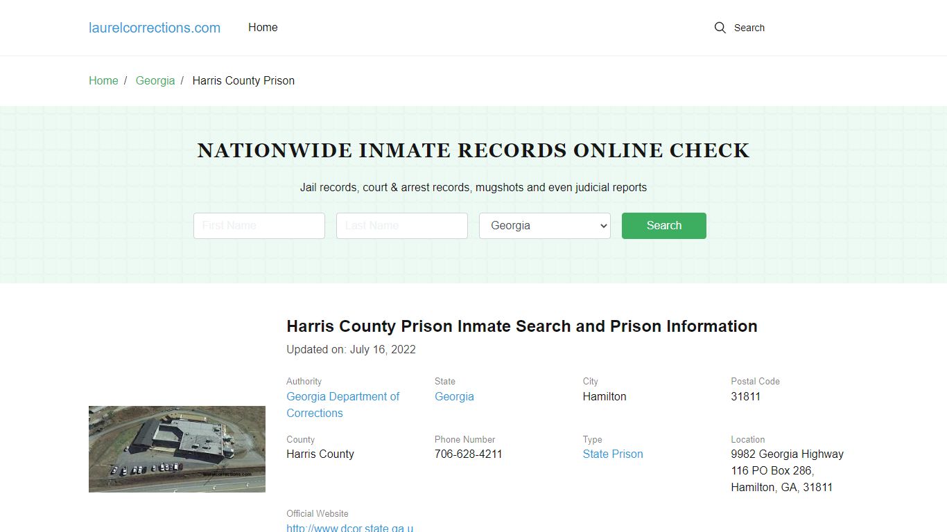Harris County Prison Inmate Search and Prison Information - Laurel County